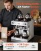 VEVOR Commercial Drip Coffee Maker, 24 Cups Coffee-Maker Machine with 4 Glass Carafes and 4 Decanter Warmer Plates
