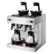 VEVOR Commercial Drip Coffee Maker, 24 Cups Coffee-Maker Machine with 4 Glass Carafes and 4 Decanter Warmer Plates